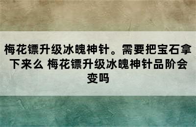 梅花镖升级冰魄神针。需要把宝石拿下来么 梅花镖升级冰魄神针品阶会变吗